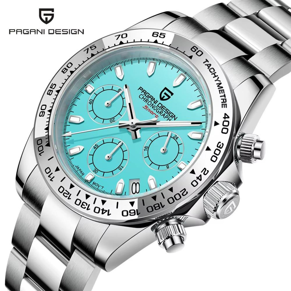 large Часы мужские Pagani Design PD-1727 Silver-Blue 0